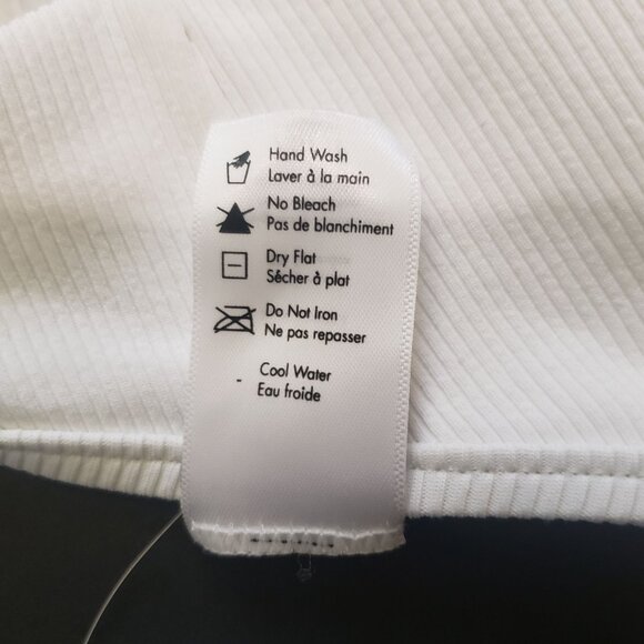 L*Space LSPACE Ribbed Helena Bikini Top Size XS White Adjustable Straps & V Wire - Picture 9 of 16